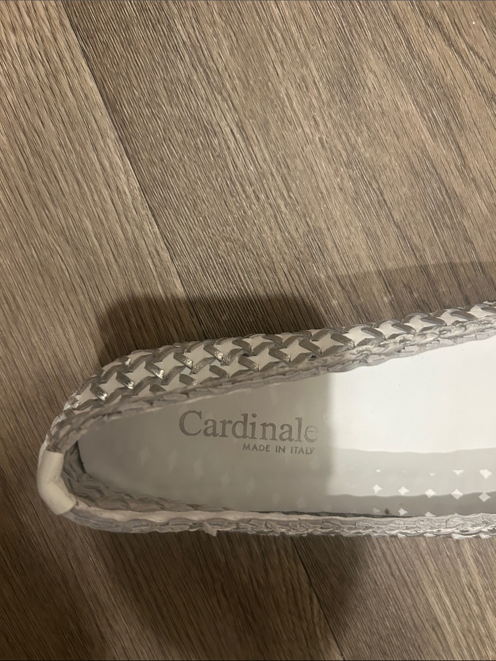 White Woven Ballet Flats - Women's Casual Slip-On - Picture 3 of 6